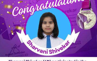 Sharvani Shivekar 6D Awarded the Silver Siam International Math and Science Olympics (SIMSO)