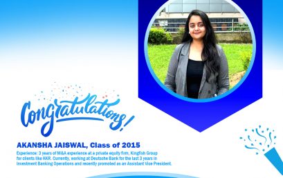 Akansha Jaiswal, Class of 2015