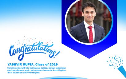 Yashvir Gupta, Class of 2019