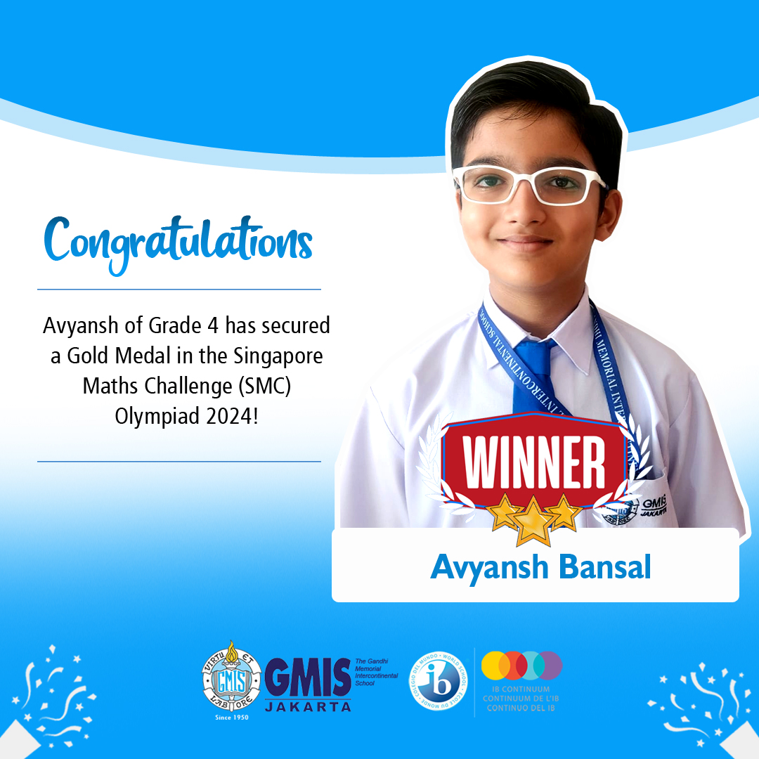 Avyansh Bansal of Grade 4